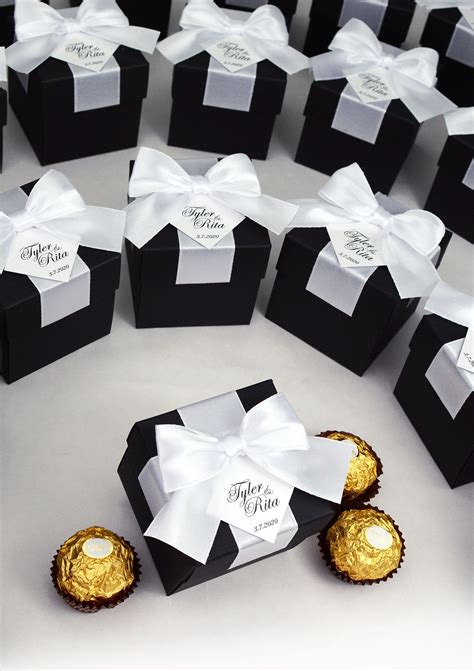 Elegant Wedding Favor Candy Boxes, Personalized Wedding Bonbonniere ...