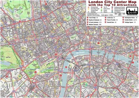 London City Center Street Map - Free PDF Download