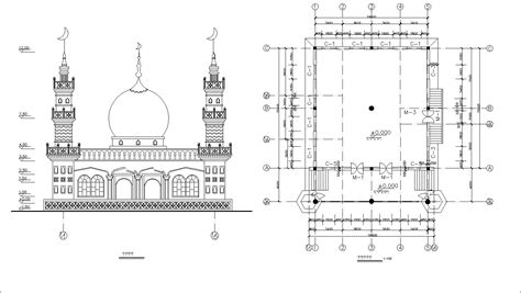 Mosque Drawings】★ - CAD Files, DWG files, Plans and Details