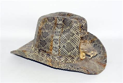 Rattlesnake Skin Cowboy Hat : Lot 93