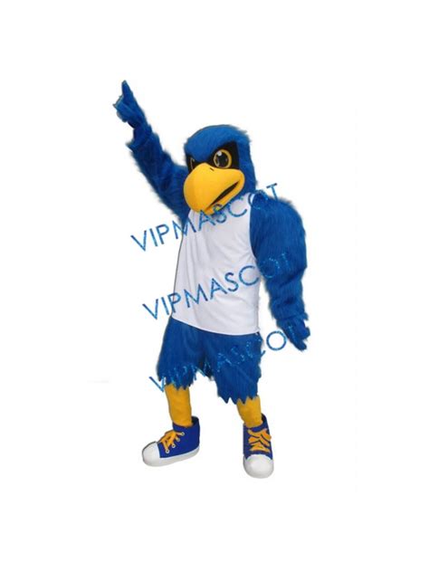 Blue Handsome Falcon Mascot Costume