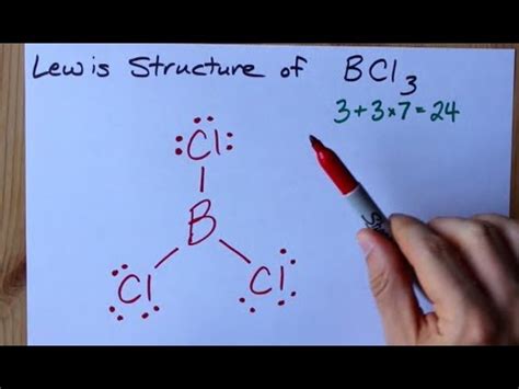 How to Draw the Lewis Structure of BCl3 (boron trichloride) - YouTube