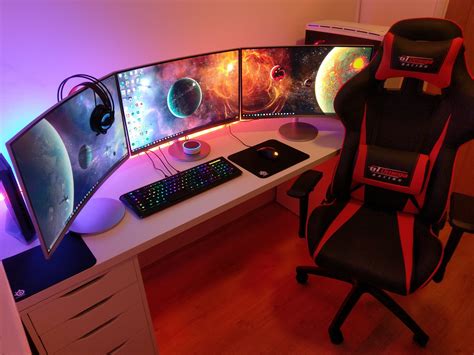 New 3x Curved Monitor Setup : r/gaming