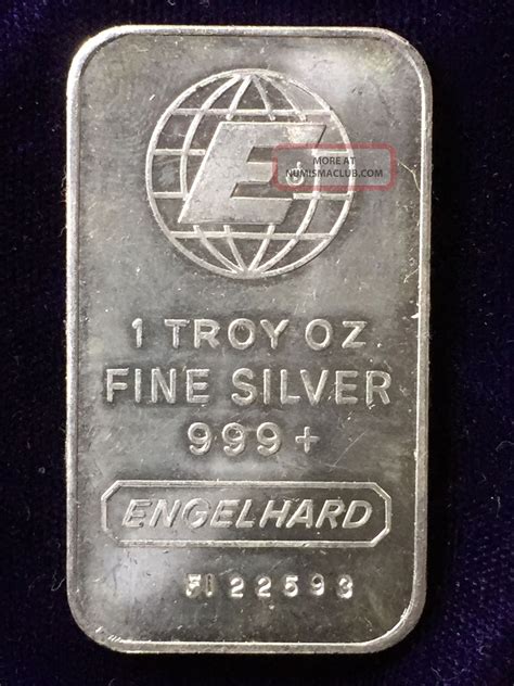 Engelhard, 1 Troy Oz. 999 Fine Silver Art Bar, Large E 1981