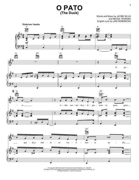 O Pato (The Duck) | Sheet Music Direct