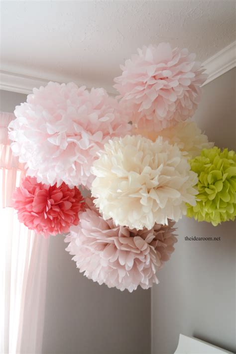 Tissue Paper Pom Poms Tutorial - The Idea Room