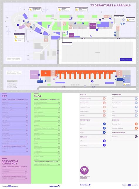 Terminal 3 Sydney International Airport SYD map