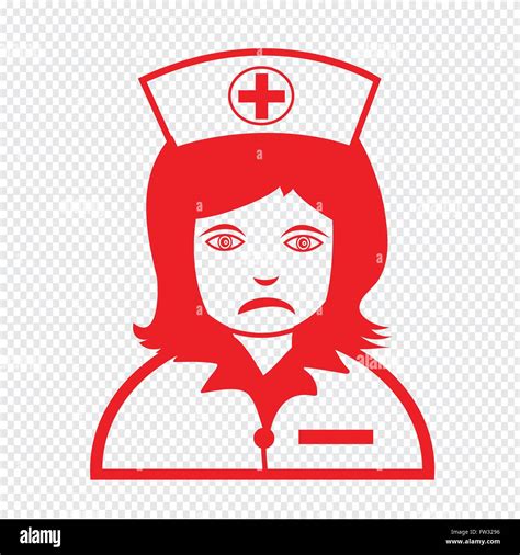 Nurse Face emotion Icon Illustration sign design Stock Vector Image ...