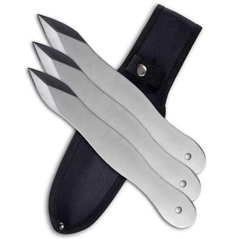 Professional Throwing Knives - Chrome Throwing Knife Set - Heavy-Duty Throwing Knives ...