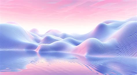 Premium AI Image | a landscape with a pink sky