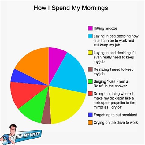 How I Spend My Mornings: An Informative Pie Chart