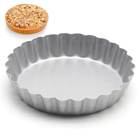 4 Inch Non Stick Carbon Steel Mini Tart Pans round flower edge mini cake pan round cake mold ...