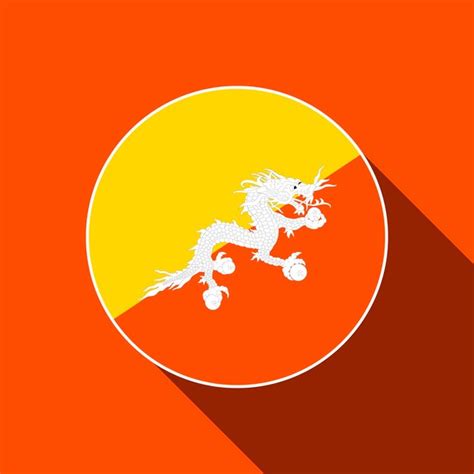 Premium Vector | Country bhutan bhutan flag vector illustration