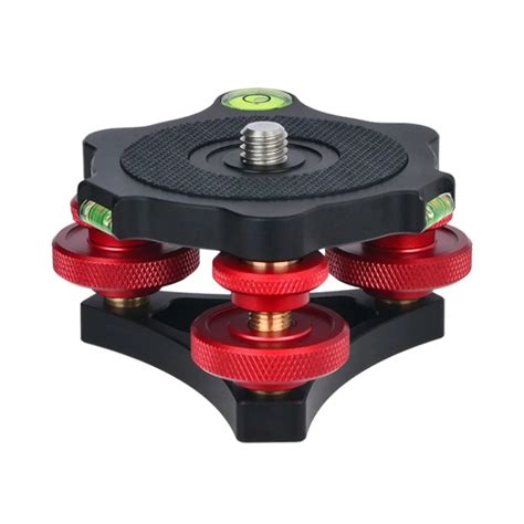 LP 64 Camera Tripod Head Leveling Base Aluminum Alloy Triple wheel ...