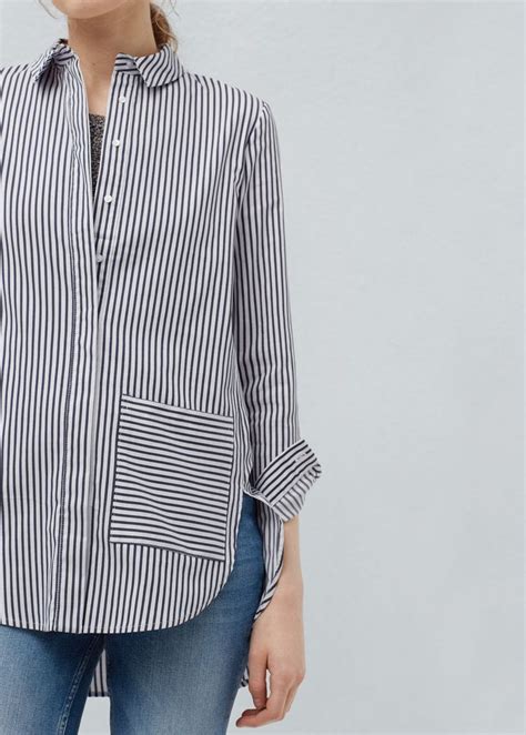 Striped cotton shirt | MANGO Latest Trends, Mango, Striped Top, Trending, Dresses, Cotton ...