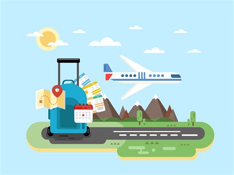 Air travel. Vector illustration | Technology Illustrations ~ Creative Market