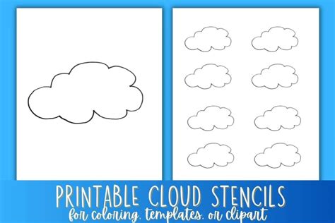 Free Printable Cloud Stencil Template ⋆ Love Our Real Life