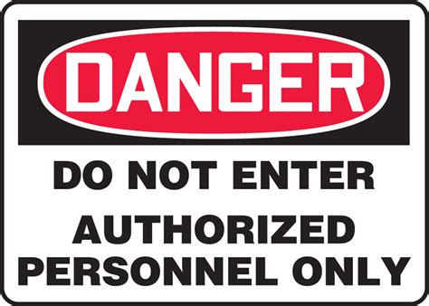 Danger Do Not Enter Sign Printable