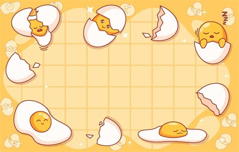 Cute Egg Yolk Background 22095318 Vector Art at Vecteezy