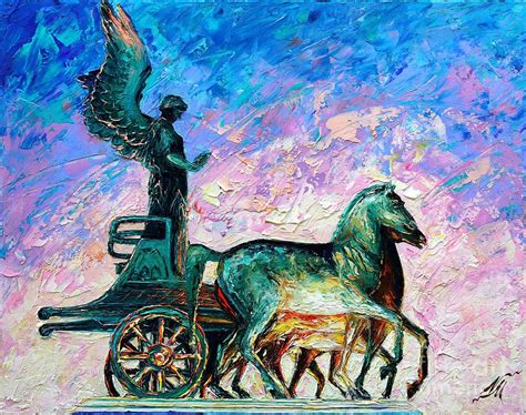 The Quadriga at Vittoriano. Rome. Painting by Natasha Mylius - Fine Art America