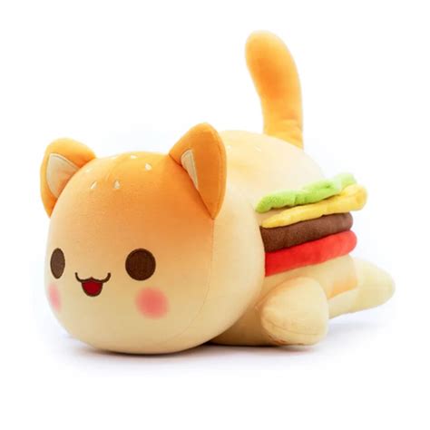 Meows Aphmau Plush Doll Coke French Fries Burgers Bread Sandwiches Cat Plushie Sleeping Pillow ...