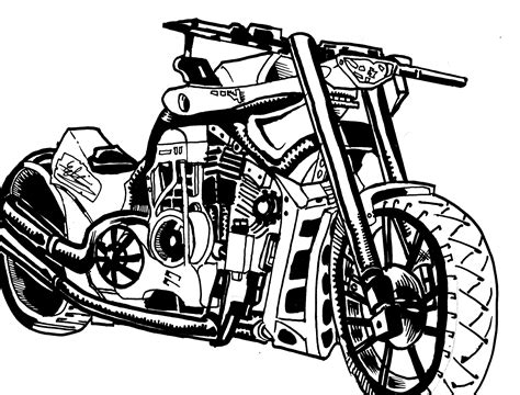 Easy Motorcycle Drawing at GetDrawings | Free download