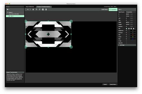 Output Transformation - Resolume