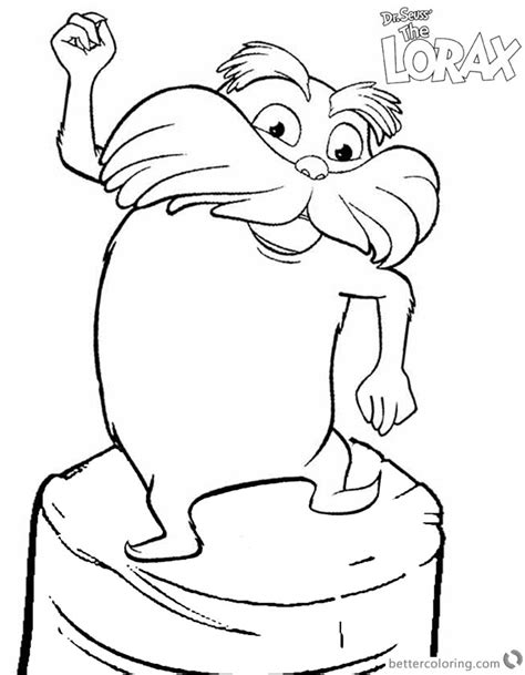 Cute Dr Seuss Lorax Coloring Pages - Free Printable Coloring Pages