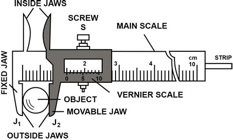 Draw a neat labelled diagram of a vernier callipers. Name | KnowledgeBoat