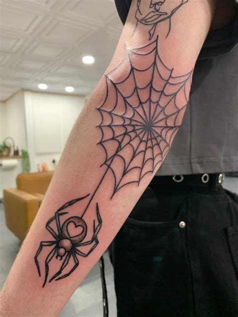 elbow spider and web by kris blade at oak&ink in tampa, fl : tattoos