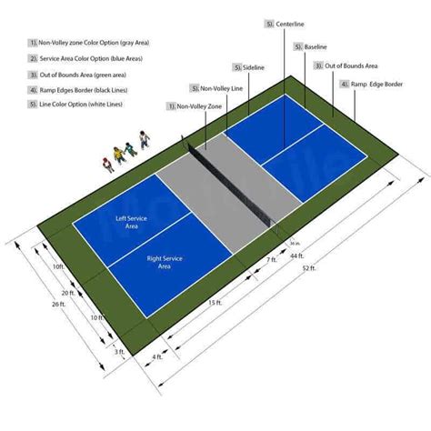 Indoor or Outdoor Pickleball Court Flooring - 26x52 Custom Kit