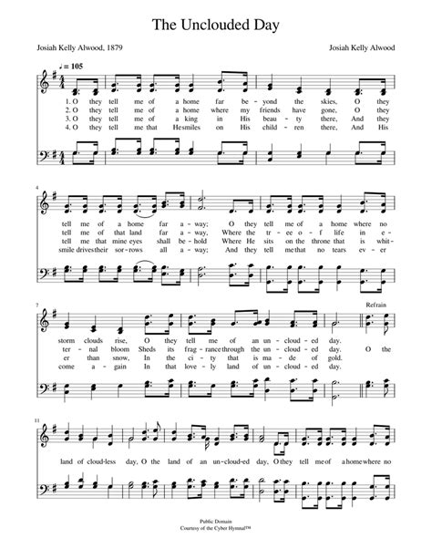 The unclouded day - Josiah K. Alwood Sheet music for Piano (Piano Duo) Easy | Musescore.com