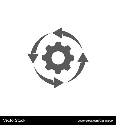 Process icon on white background Royalty Free Vector Image