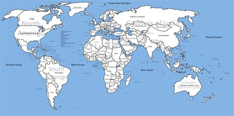 Where The Names Of Every Country Come From | World map, World map with countries, Blank world map