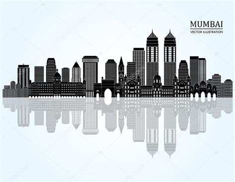 Mumbai skyline silhouette — Stock Vector © CamillaCasablanca #90256838