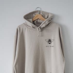 BEE KIND Hoodie Hooded Sweater Sweatshirt, Save the Bees Hoodie, Eco ...