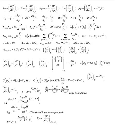 Map the equations from Focus 3 of Physical Chemistry | Chegg.com