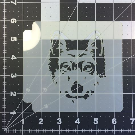 Wolf Face Stencil 100 - Kato Baking Supplies