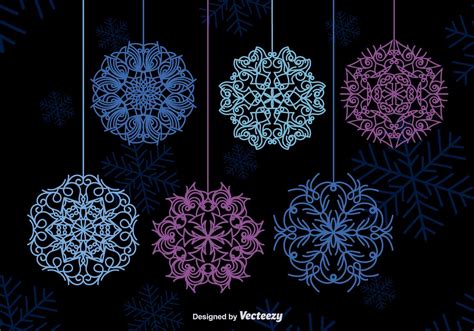 Winter snowflakes 95032 Vector Art at Vecteezy