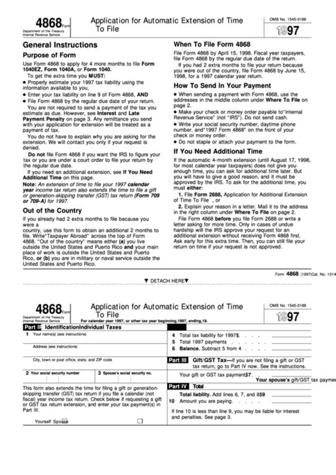 Printable Form 4868