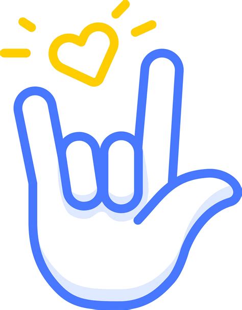 love hand sign icons sign and emoji 26786322 Vector Art at Vecteezy