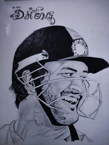 Pencil Paper Ms Dhoni Sketches, Size: 37x27.5 at best price in Durg ...