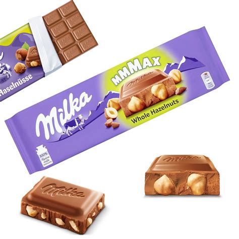 MILKA Swiss Whole Hazelnuts Milk Chocolate with 100% Alpine Milk 270gms Gift Bar – Hotel ...