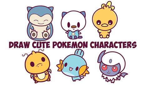 How to Draw Cute Baby Chibi Pokemons – Huge Kawaii Pokemon Tutorial Guide – How to Draw Step by ...