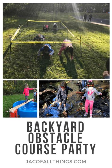 Backyard Obstacle Course Party for Kids - Jac of All Things