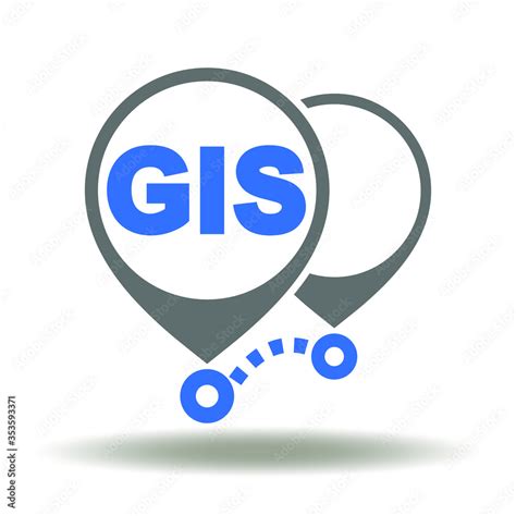 GIS Geographic Information Systems GPS Navigation App Logo. Map road location place marker gps ...