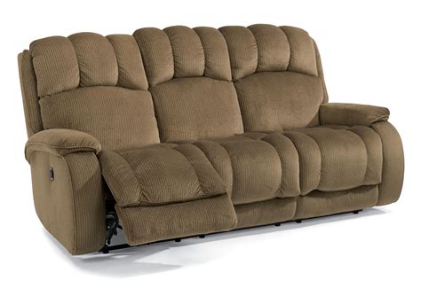 Flexsteel Kingsley 4841-62M Casual Power Reclining Sofa with Plush Padded Arms and Headrest ...