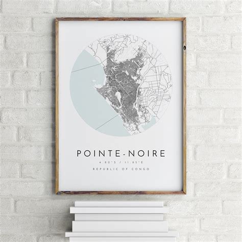 Pointe-noire Map, Pointe-noire, Republic of Congo, City Map, Home Town Map, Pointe-noire Print ...