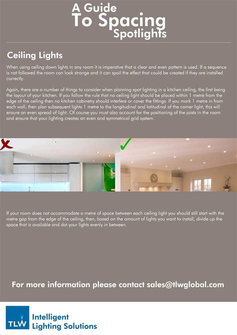 Guide To Spacing Ceiling Lights - Lighting Solutions England