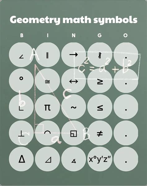 Geometry Math Symbols Bingo: Printable & Customizable - Bingo Card Creator🤨 Cadastre-se e ...